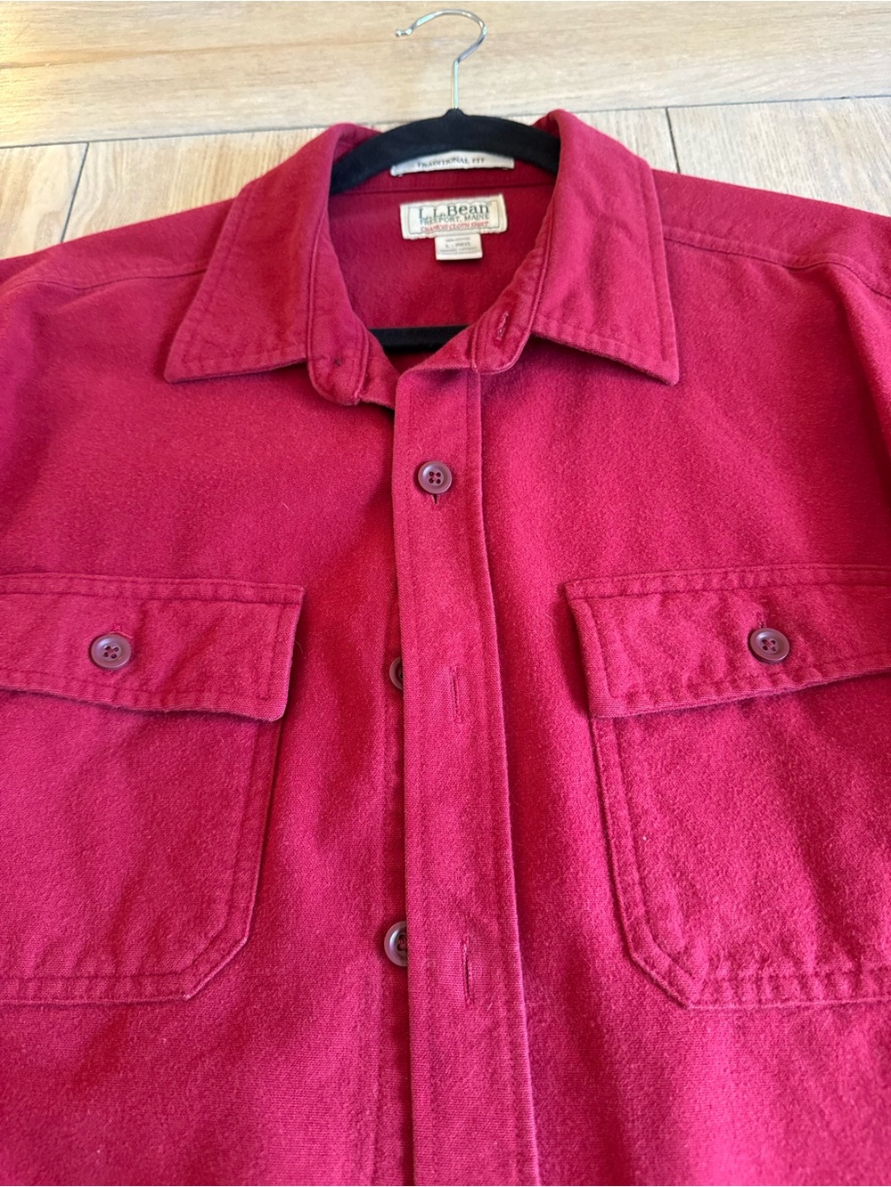 L.L. Bean Men's Deep Red Shirt Jacket